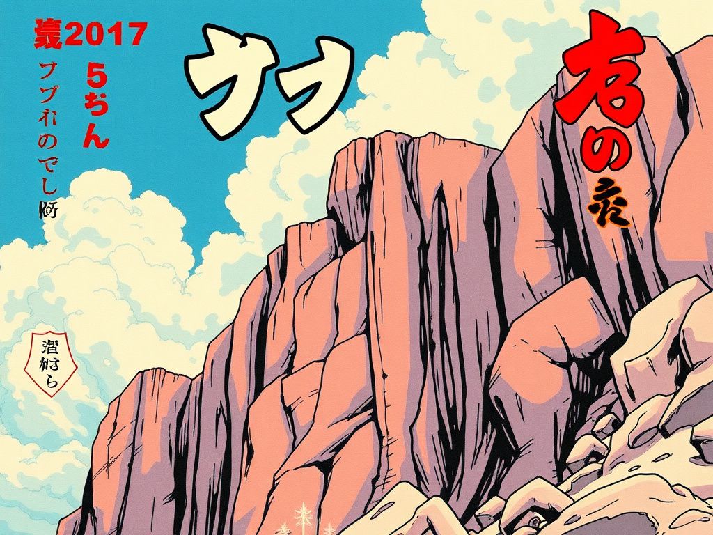 Classic Japanese adventure comic cover with a blue sky